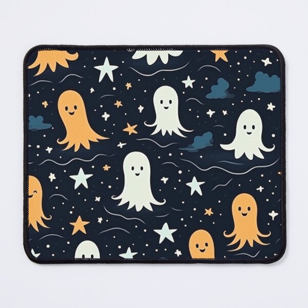 Item preview, Cute smiling ghosts in the halloween night sky  designed and sold by NikkofTime.