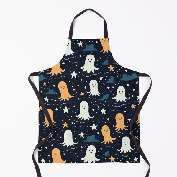 Item preview, Cute smiling ghosts in the halloween night sky designed and sold by NikkofTime.