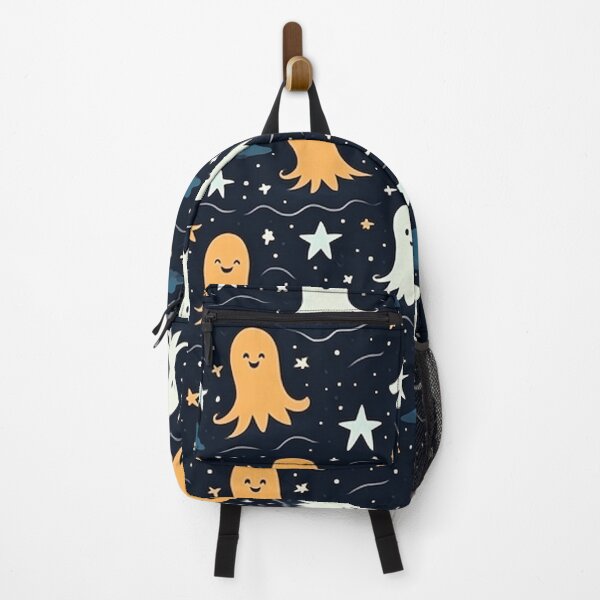 Item preview, Cute smiling ghosts in the halloween night sky designed and sold by NikkofTime.