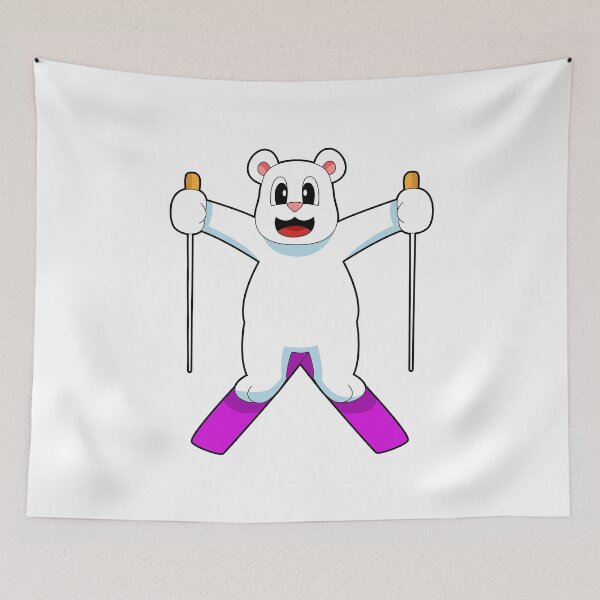 Item preview, Polar bear Skier Ski Winter sports designed and sold by Snabdesign84.