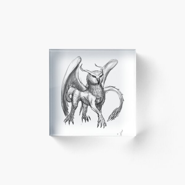 Laura Greenwood - Drowlgon Acrylic Block