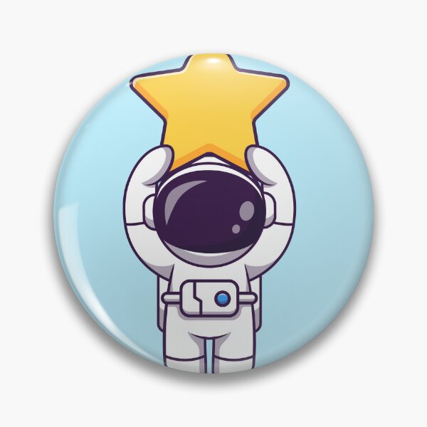Item preview, Adventurous Astronaut and the Star: Cute Cartoon Vector Icon Illustration designed and sold by hjian8219.