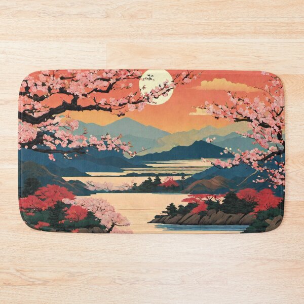 Item preview, Ukiyo-e Stream and Nature Pink Cherry Blossoms  designed and sold by XamiDesign.