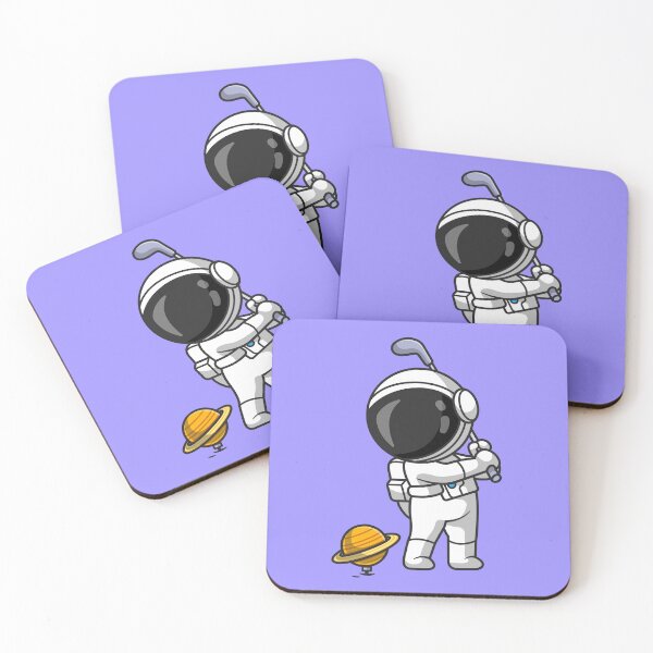 Item preview, AstroGolf Adventures: Cute Cartoon Vector Icon Illustration of Cosmic Sport designed and sold by hjian8219.