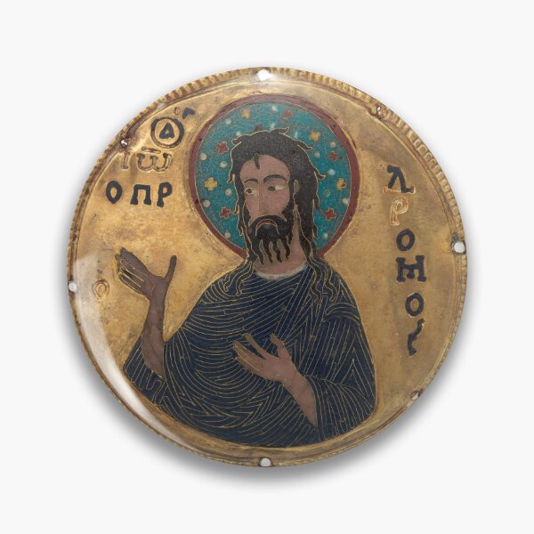 Item preview, Saint John the Forerunner – medalion from an icon frame designed and sold by CarolusMarcus | Medieval Sacred Art.