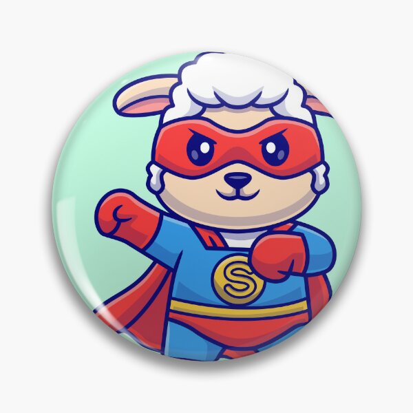 Item preview, "Superhero Sheep: Cute Carto"Superhero Sheep: Cute Cartoon Vector Icon Illustration of a Heroic Animal"on Vector Icon Illustration of a Heroic Animal" designed and sold by hjian8219.