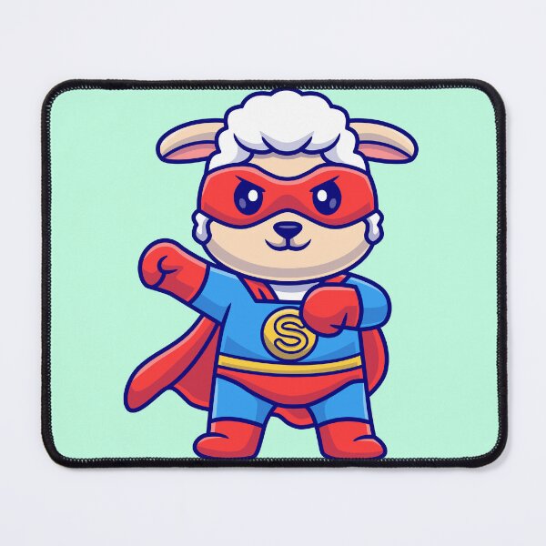 Item preview, "Superhero Sheep: Cute Carto"Superhero Sheep: Cute Cartoon Vector Icon Illustration of a Heroic Animal"on Vector Icon Illustration of a Heroic Animal" designed and sold by hjian8219.