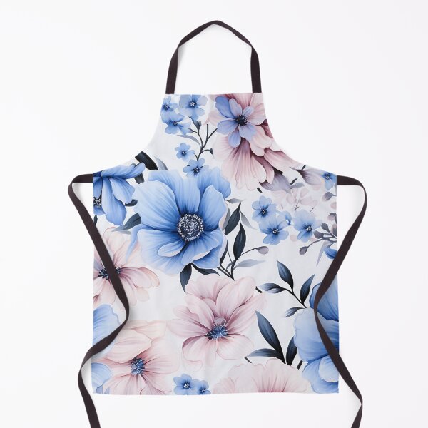 Item preview, Pink and Blue Floral Digital Image designed and sold by RestingLioness.