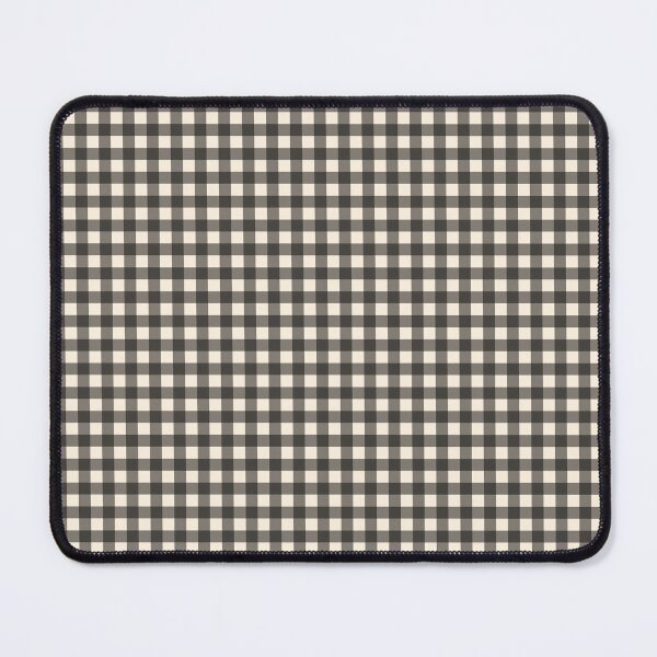 Item preview, Gingham Check Pattern in Charcoal Black and Almond Cream designed and sold by kierkegaard.