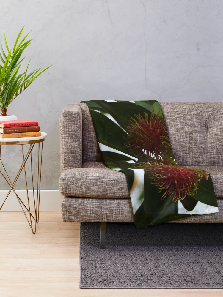Thumbnail 2 of 6, Throw Blanket, Red Ripe Rambutan designed and sold by mrtraz.