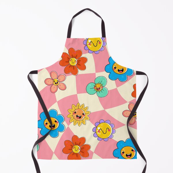 Item preview, Retro Pink Funky Smiley Flower designed and sold by MaiZephyr.