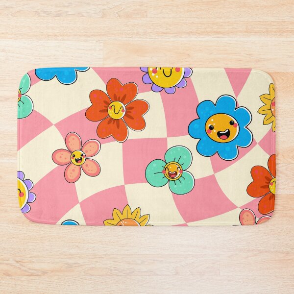 Item preview, Retro Pink Funky Smiley Flower designed and sold by MaiZephyr.