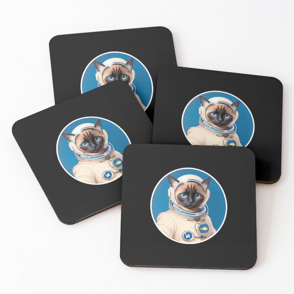 Item preview, Siamese cat kitten astronaut space  designed and sold by w1ckerman.