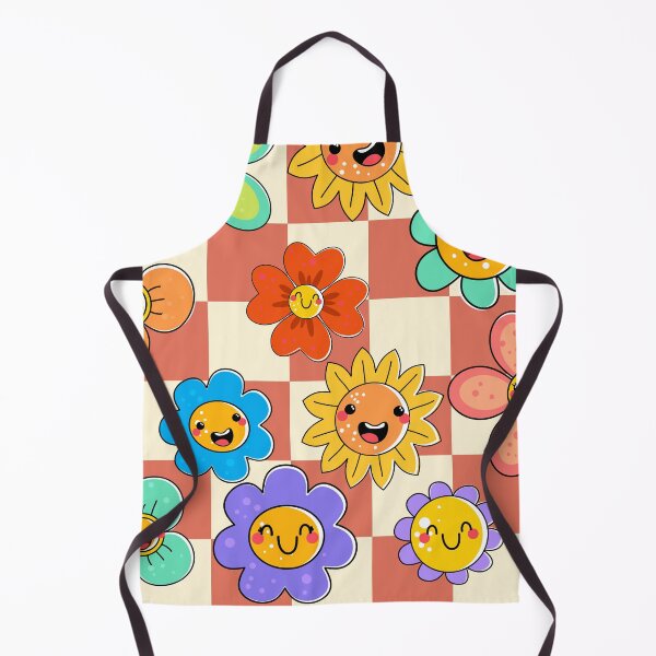 Item preview, Trippy Terracotta Plaid Smiley Floral  designed and sold by MaiZephyr.