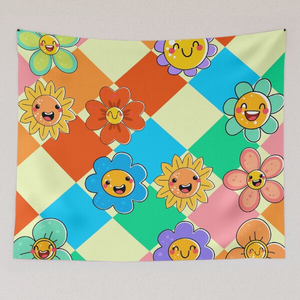 Item preview, Bright Squares Trippy Smiley designed and sold by MaiZephyr.