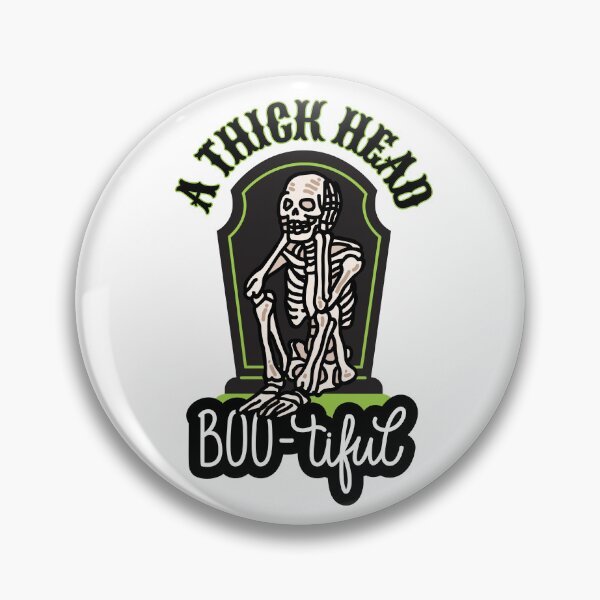 Item preview, A Thick Head Skeleton Boo-tiful Halloween Evergreen designed and sold by 3dozecreations.