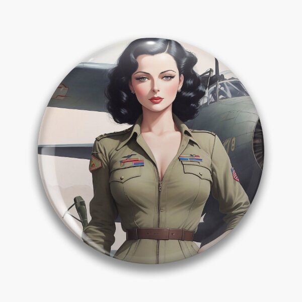 Item preview, Beautiful woman pilot and airplane designed and sold by M-Y-A-R-T-.