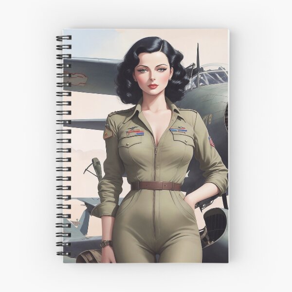 Item preview, Beautiful woman pilot and airplane designed and sold by M-Y-A-R-T-.