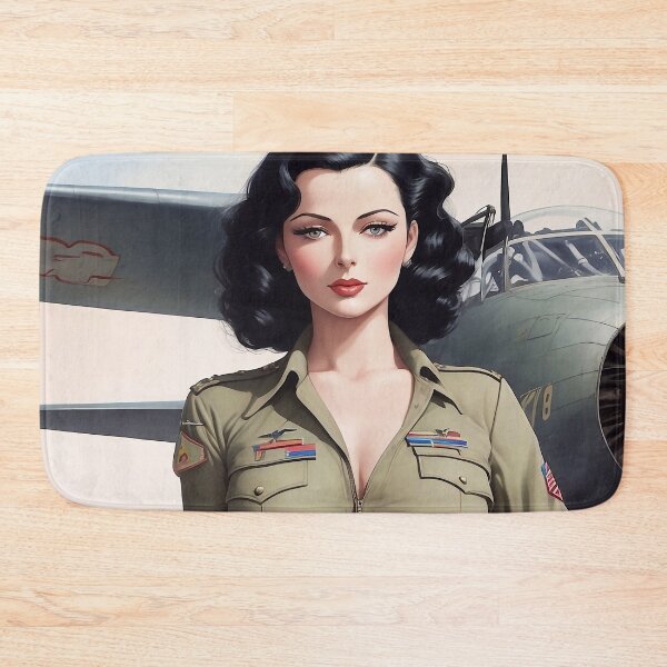 Item preview, Beautiful woman pilot and airplane designed and sold by M-Y-A-R-T-.
