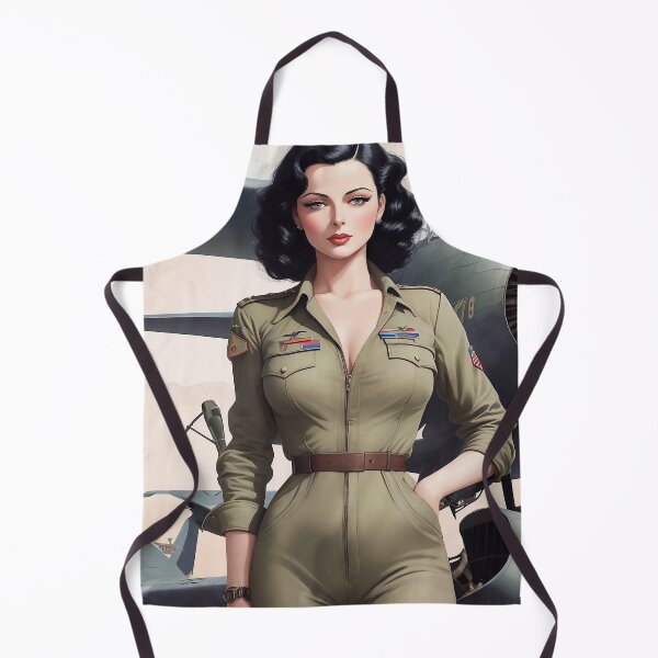 Item preview, Beautiful woman pilot and airplane designed and sold by M-Y-A-R-T-.
