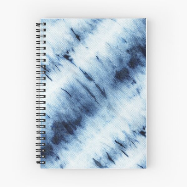 Item preview, Seamless tie-dye pattern of indigo color on white silk.  Shibori dyeing. designed and sold by lamarmarina.