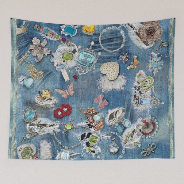 Item preview, Bling faded blue jeans designed and sold by Starsystem.