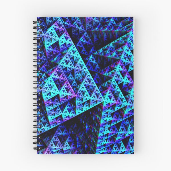 Item preview, "Cool Blue" Sierpinski Triangle Fractal Art Print designed and sold by ChaosEmporium.