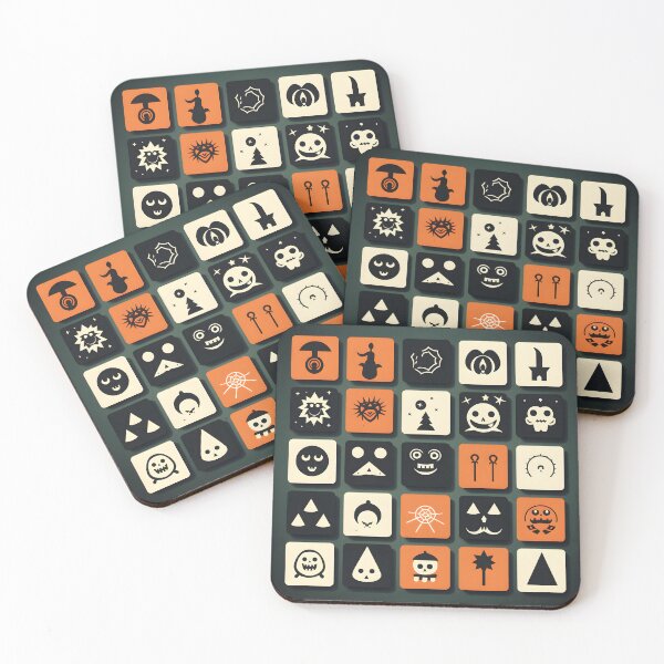 Item preview, Minimal Halloween icon set black, white,orange designed and sold by Sunakokookkook.