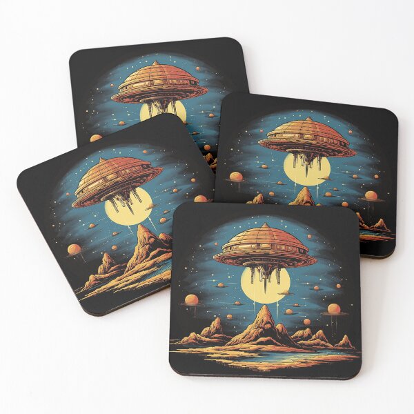 Item preview, Retro Alien Spaceship designed and sold by EdgarJake.