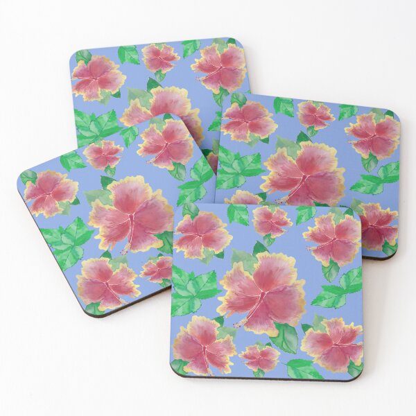 Item preview, Blue Tequila Sunrise Hibiscus Flower Pattern Pieretto designed and sold by Pieretto.