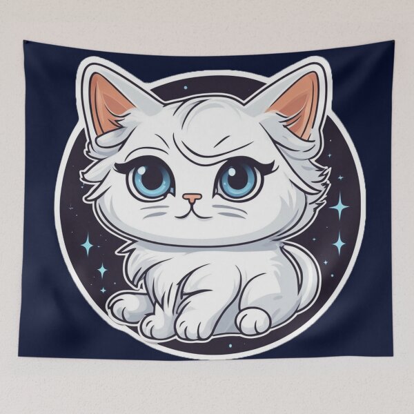 Item preview, Persian Beauty: Captivating Artwork for Loving Cat Lovers Cute Kawaii Pastel designed and sold by shypixels.