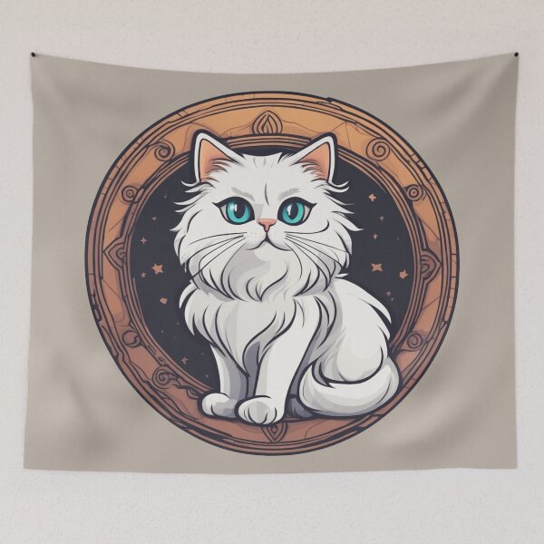 Item preview, Charming Persian Companionship: Art that Speaks to Cat Moms and Dads, Parents, Lovers Cute Pastel Kawaii designed and sold by shypixels.