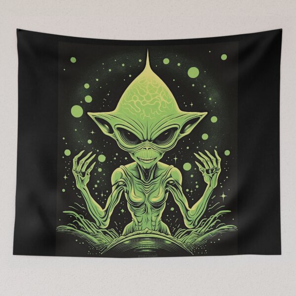 Item preview, Happy Green Alien designed and sold by EdgarJake.