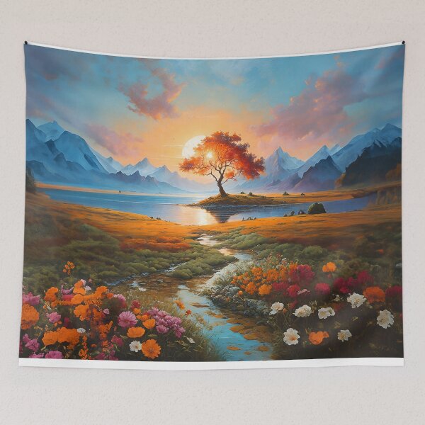 Item preview, Colorful Vibrant Landscape Printable designed and sold by radhakidesign.