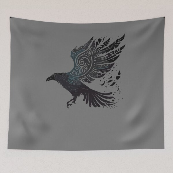 Item preview, Crow Raven Kattegat Viking T-Shirt & accessories for Viking warriors Lover designed and sold by Arty Fun Shop.