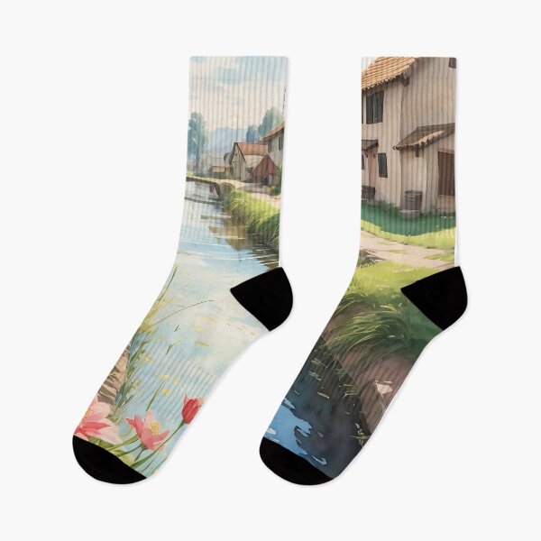 Item preview, Watercolor painting of an irrigation designed and sold by ROKANDESIGNART.