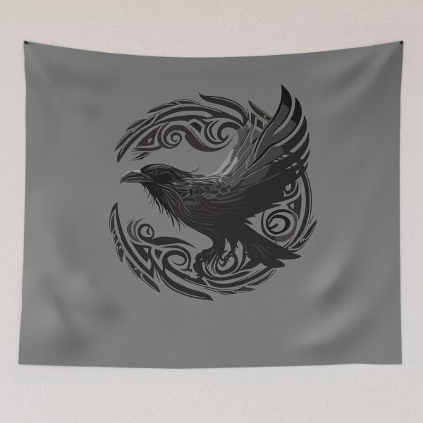 Item preview, Crow Raven Kattegat Viking T-Shirt & accessories for Viking warriors Lover designed and sold by Arty Fun Shop.