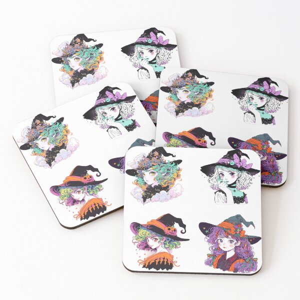 Item preview, Retro Anime Halloween Witches Pack designed and sold by ZenEverAI.