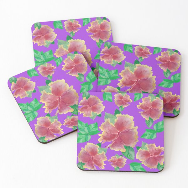 Item preview, Purple Tequila Sunrise Hibiscus Flower Pattern Pieretto designed and sold by Pieretto.
