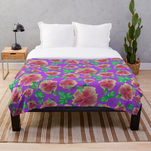 Item preview, Purple Tequila Sunrise Hibiscus Flower Pattern Pieretto designed and sold by Pieretto.