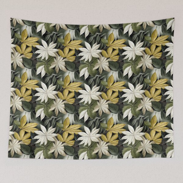 Item preview, Botanical Bliss tropical leaves natural designed and sold by Piyakan.
