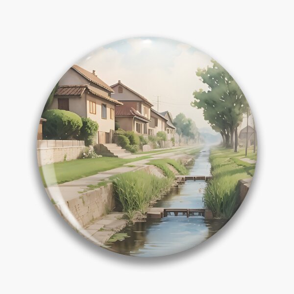 Item preview, Watercolor painting of an irrigation designed and sold by ROKANDESIGNART.