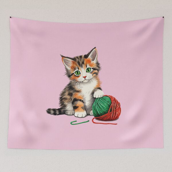 Item preview, Adorable Calico Cat Artistry Meets Crochet Yarn designed and sold by AlienSkinEyes.