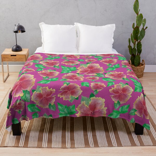 Item preview, Mulberry Tequila Sunrise Hibiscus Flower Pattern Pieretto designed and sold by Pieretto.