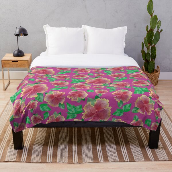Item preview, Mulberry Tequila Sunrise Hibiscus Flower Pattern Pieretto designed and sold by Pieretto.