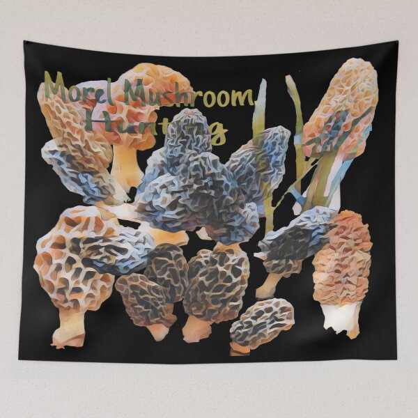 Item preview, Geometric Morel Mushrooms  designed and sold by natnat7w.