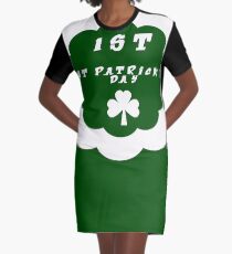 My First St. Patrick's Day Outfit - Girls St. Patrick's Outfit - My First St. Patrick's Day - Headband Graphic T-Shirt Dress