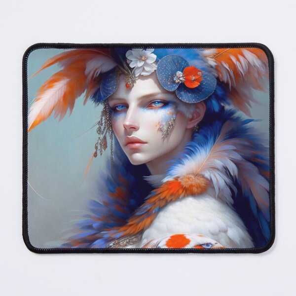 Item preview, Harlequin with orange feathers designed and sold by M-Y-A-R-T-.