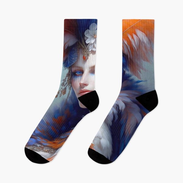 Item preview, Harlequin with orange feathers designed and sold by M-Y-A-R-T-.