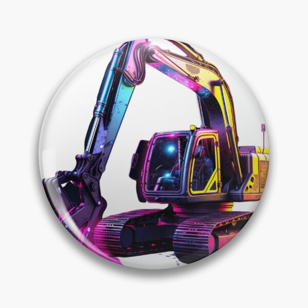 Item preview, neon excavator no 1  designed and sold by Sylwia Kuc.